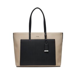 Calvin Klein Táska Calvin Klein Ck Must Shopper Lg_Canvas K60K611361 Dk Ecru PC4
