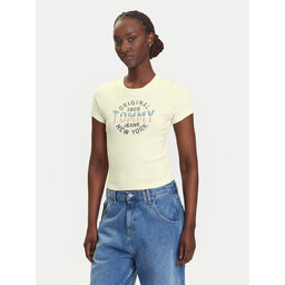 Tommy Jeans Tommy Jeans T-Shirt DW0DW21421 Creme Slim Fit