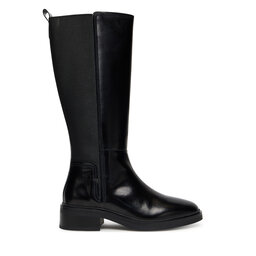Tommy Hilfiger Ботуши Tommy Hilfiger Th Minimal Abrasivato Long Boot FW0FW08979 Черен