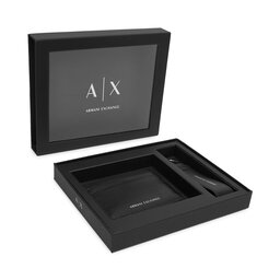 Armani Exchange Kartenetui und Schlüsselanhänger Set Armani Exchange XM002217 AF22541 UC001 Schwarz