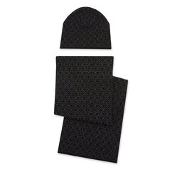 Calvin Klein Sál és sapka szett Calvin Klein Gs Monogram Scarf+Beanie K50K511026 Black Classic Mono 01H