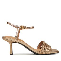 Tommy Hilfiger Сандали Tommy Hilfiger Metallic Lthr Kitten Sandal FW0FW08611 Златист