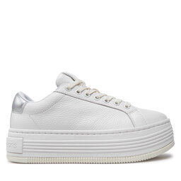 Calvin Klein Jeans Snīkeri Calvin Klein Jeans Bold Flatf Low Mix Ohb YW0YW01632 Balts