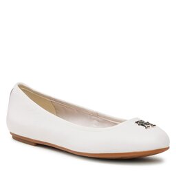 Tommy Hilfiger Балеринки Tommy Hilfiger Round Th Ballerina FW0FW07132 White/Ecru