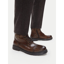 Lanetti Schnürschuhe Lanetti BENGAL-03 MBS Braun