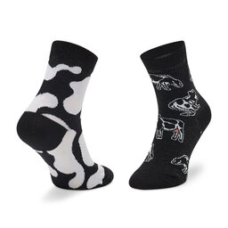 

Високі дитячі шкарпетки Todo Socks Wow Cow Multicolor, Чорний