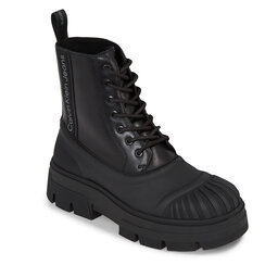 Calvin Klein Jeans Bakancs Calvin Klein Jeans Chunky Combat Lace Up Boot YM0YM00814 Triple Black 0GT