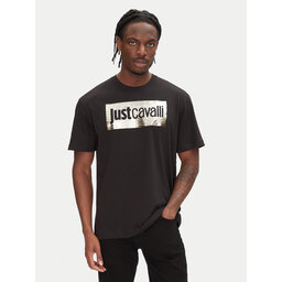 Just Cavalli Just Cavalli T-shirt 78OAHT15 Crna Regular Fit