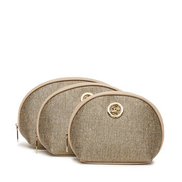 Beverly Hills Polo Club Zestaw kosmetyczek Beverly Hills Polo Club BHPC-U1-007-SS25 (3-pack) Beżowy