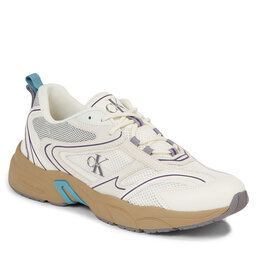 Calvin Klein Jeans Laisvalaikio batai Calvin Klein Jeans Retro Tennis Su-Mesh Wn YM0YM00589 Creamy White/Travertine/Canary 0K9