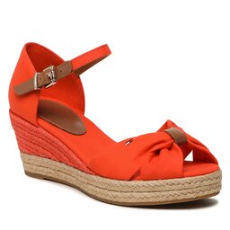Tommy Hilfiger Espadrillas Tommy Hilfiger Basic Open Toe Mid Wedge FW0FW04785 Deep Orange SNX