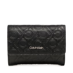 Calvin Klein Liten damplånbok Calvin Klein Ck Must Trifold Sm/Emb Mono K60K610951 BAX