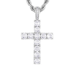 ICED STUFF Ciondolo ICED STUFF Diamond Cross Oro bianco