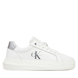 Calvin Klein Jeans Sneakers Calvin Klein Jeans Chunky Cupsole Lth Silver YW0YW01876 Alb