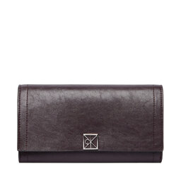 Calvin Klein Geldbörse Calvin Klein Emblem Hw Long Bifold LV04F1316G Braun
