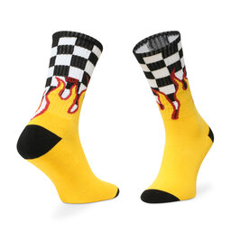

Високі чоловічі шкарпетки Vans Flame Check Crew VN0A4TQHZIA1 Black/White Che, Жовтий