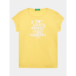 United Colors Of Benetton United Colors Of Benetton Majica 3096G1095 Rumena Regular Fit