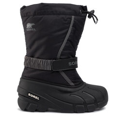 Sorel Μπότες Χιονιού Sorel Youth Flurry NY1965 Μαύρο