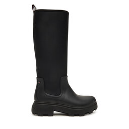 Tommy Hilfiger Botas de agua Tommy Hilfiger Flag Long Warm Lining FW0FW08973 Negro