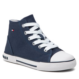 Tommy Hilfiger Teniși Tommy Hilfiger High Top Lace-Up Sneaker T3X4-32209-0890 M Blue 800