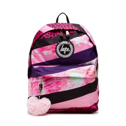 HYPE Rucsac HYPE Dark Pink Stripe Crest Backpack YVLR-653 Black/Pink
