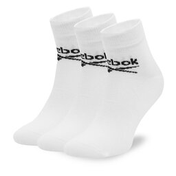 Reebok Lot de 3 paires de chaussettes hautes unisexe Reebok R0429-SS24 (3-pack) Blanc