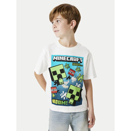 NAME IT NAME IT Marškinėliai Minecraft 13240871 Balta Standard Fit