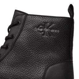 

Черевики Calvin Klein Jeans Eva Mid Laceup Boot Lth YM0YM00751 Triple Black 0GT, Чорний