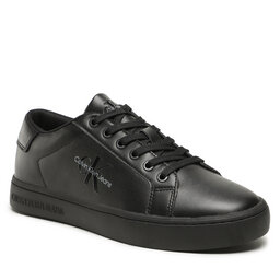 Calvin Klein Jeans Сникърси Calvin Klein Jeans Classic Cupsole Laceup Low Lth YM0YM00491 Triple Black 0GT