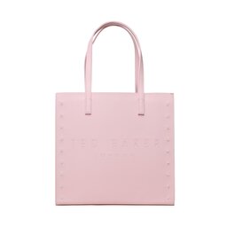 Ted Baker Дамска чанта Ted Baker Heart Studded Large Icon Bag 266719 Pl/Pink