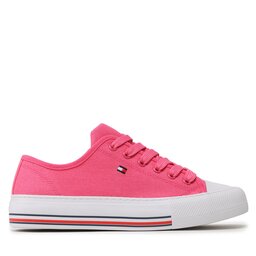 Tommy Hilfiger Trampki Tommy Hilfiger Low Cut Lace-Up T3A9-32677-0890313 S Różowy