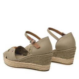 

Еспадрильї Tommy Hilfiger Basic Open Toe Mid Wedge FW0FW04785 Woodridge GXR, Зелений