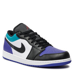 

Взуття Nike Air Jordan 1 Low 553558 154 White/Black/Bright Concord, Кольоровий