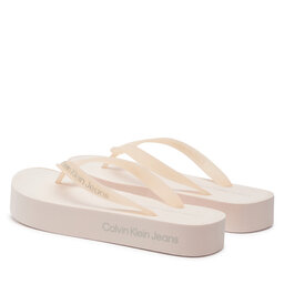 

В'єтнамки Calvin Klein Jeans Beach Sandal Flatform Logo YW0YW01092 Peach Blush/Oyster Mushroom TLL, Рожевий