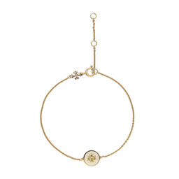 

Браслет Tory Burch Kira Enamel Chain Bracelet 90284 Tory Gold/New Ivory 700, Золотий