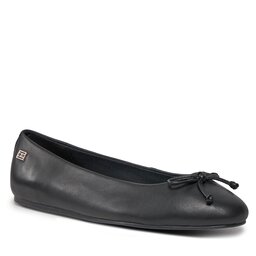 Tommy Hilfiger Bailarinas Tommy Hilfiger Essential Leather Ballerina FW0FW07768 Black BDS