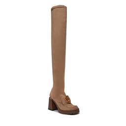 Baldowski Overknees Baldowski D04490-2642-001 Lycra Zamsz Beż Fa