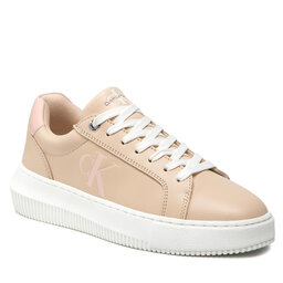 Calvin Klein Sneakersy Calvin Klein Chunky Cupsole Laceup Low Ess YW0YW00807 Tuscan Beige/Pink Blush 0GD