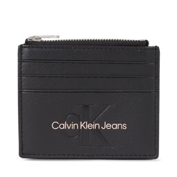 Calvin Klein Jeans Korthållare Calvin Klein Jeans Sculpted Cardcase 6Cc Mono K60K608399 Black With Rose 01F