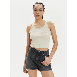 Wrangler Wrangler Marškinėliai Logo 112350281 Smėlio Slim Fit