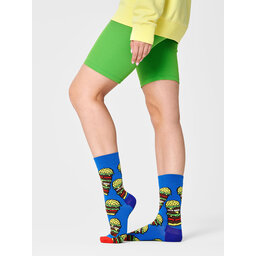 Happy Socks Hohe Unisex-Socken Happy Socks BUR01-6000 Blau