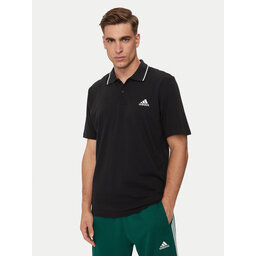 adidas adidas Polo marškinėliai Essentials IC9314 Juoda Regular Fit