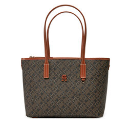 Tommy Hilfiger Дамска чанта Tommy Hilfiger Th Monoplay Leather Mini Tote AW0AW17415 Черен