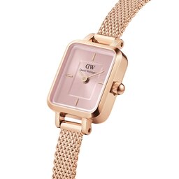 

Годинник Daniel Wellington Quadro Mini DW00100650 Rose Gold/Rose Gold, Рожевий