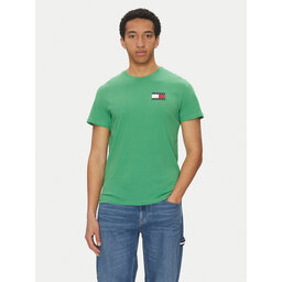 Tommy Jeans Tommy Jeans Majica Essential DM0DM20740 Zelena Slim Fit