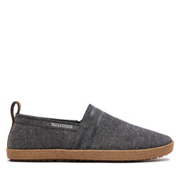 Espadrilles Tommy Hilfiger Hilfiger Espadrille C Chambray FM0FM04982 Noir chaussures