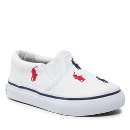 Polo Ralph Lauren Πάνινα παπούτσια Polo Ralph Lauren Keanton Slip On RF103502 M White/Navy/Red