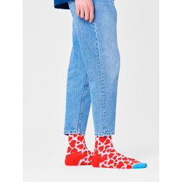 Happy Socks Visoke nogavice Unisex Happy Socks HRT01-4000 Rdeča