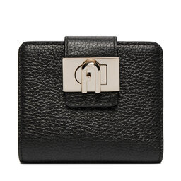 Furla Malá dámska peňaženka Furla 1927 M Compact Wallet Bifold Soft WP00424-HSF000-O6000-1007 Čierna