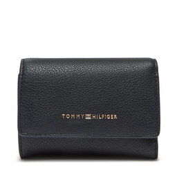 Tommy Hilfiger Malá dámská peněženka Tommy Hilfiger Th Logotape Trifold AW0AW17477 Tmavomodrá